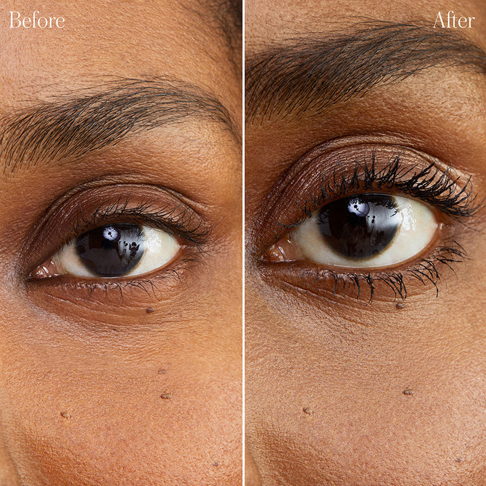 Before and after results of using RMS Beauty Straight Up Volumizing Peptide Mascara variant: Full Size