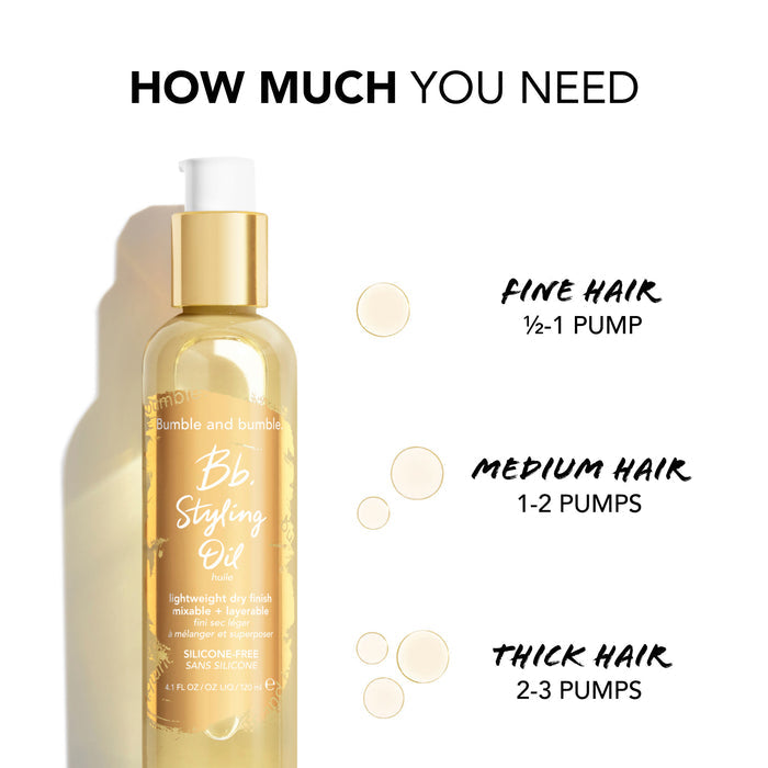 Swatch image of Bumble and Bumble Styling Oil for Split End Prevention + Anti-Frizz variant: 4 fl oz