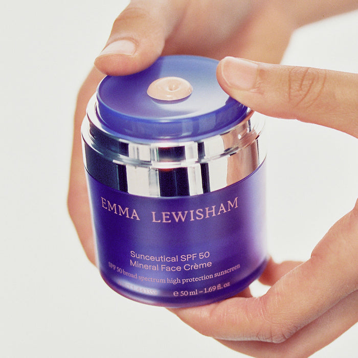 Image of an open Emma Lewisham Sunceutical Mineral Face Cream SPF 50