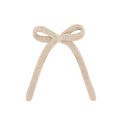 Sweater Bow - Tan Knit Sash Clip