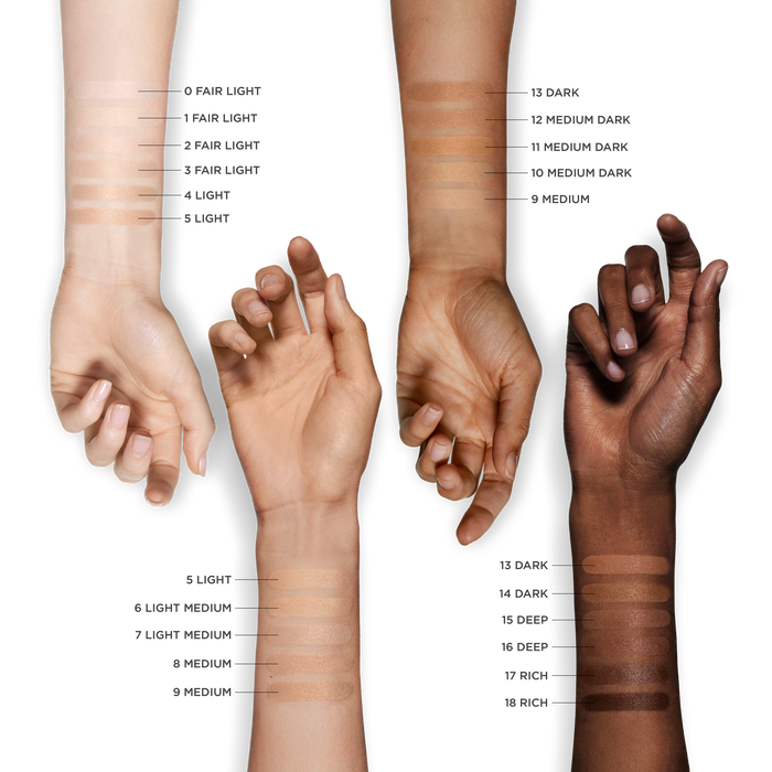 An arm swatch of Victoria Beckham Beauty The Foundation Drops variant: 0 Fair Light - Very Fair Light With Cool Undertones