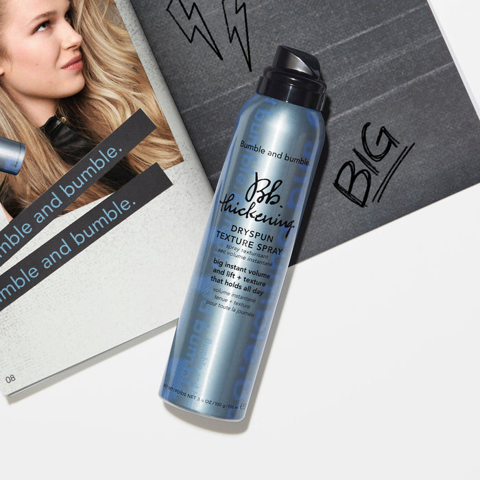 Lifestyle image of Bumble and Bumble Thickening Dryspun Texture Spray variant: 3.6 oz