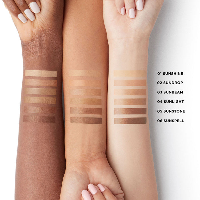 An arm swatch of Laura Mercier Tinted Moisturizer Bronzer variant: 04 Sunlight