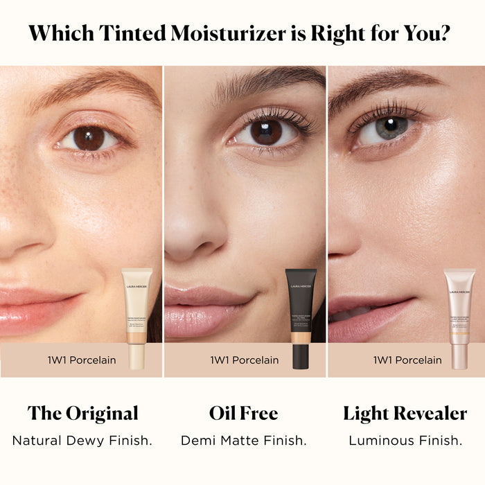 Model image of Laura Mercier Tinted Moisturizer Oil Free Broad Spectrum SPF 20 variant: Petal