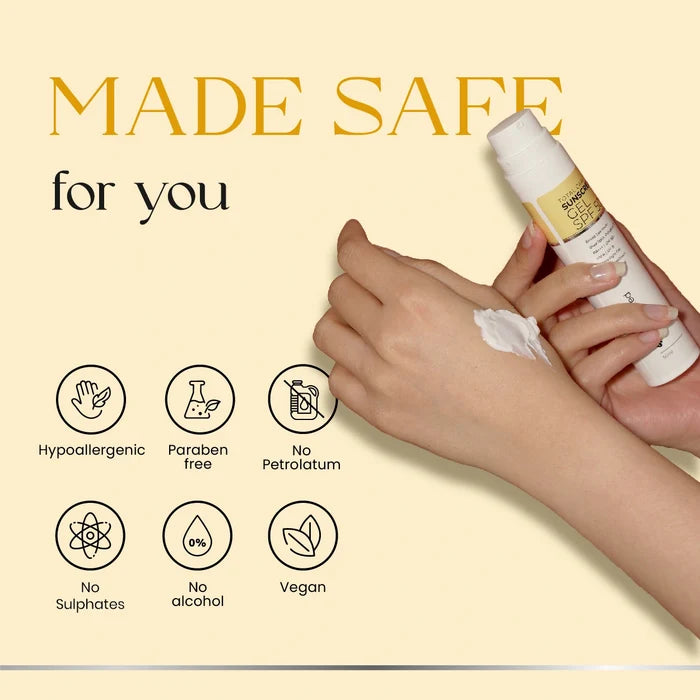 SkinInspired sunscreen made safe with paraben free, alcohol free, sulphate free and vegan formula