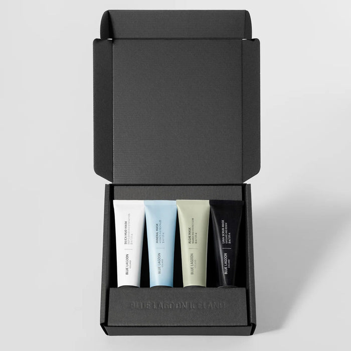 Image of an open Blue Lagoon Skincare Travel Size Signature Masks Set