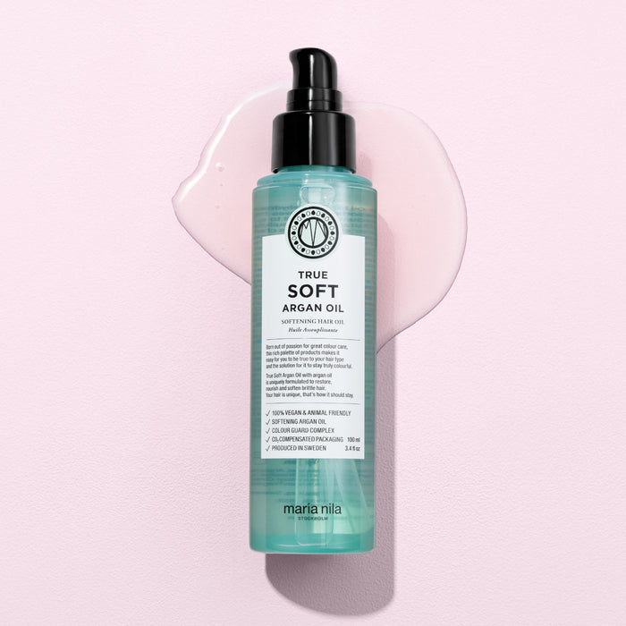 Image of an open Maria Nila True Soft Argan Oil