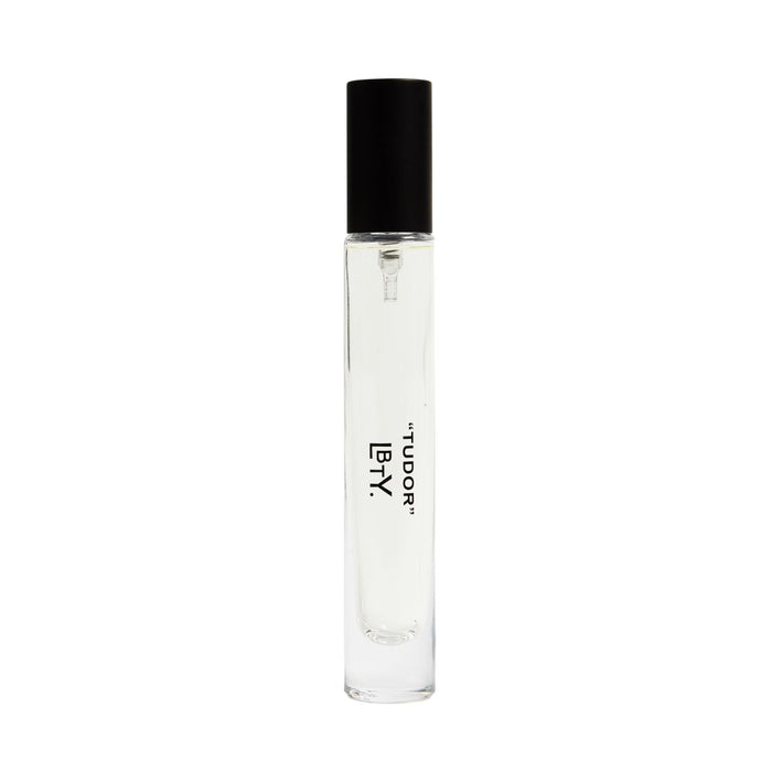Image of an open Liberty LBTY. Tudor Eau De Parfum variant: 0.27 fl oz