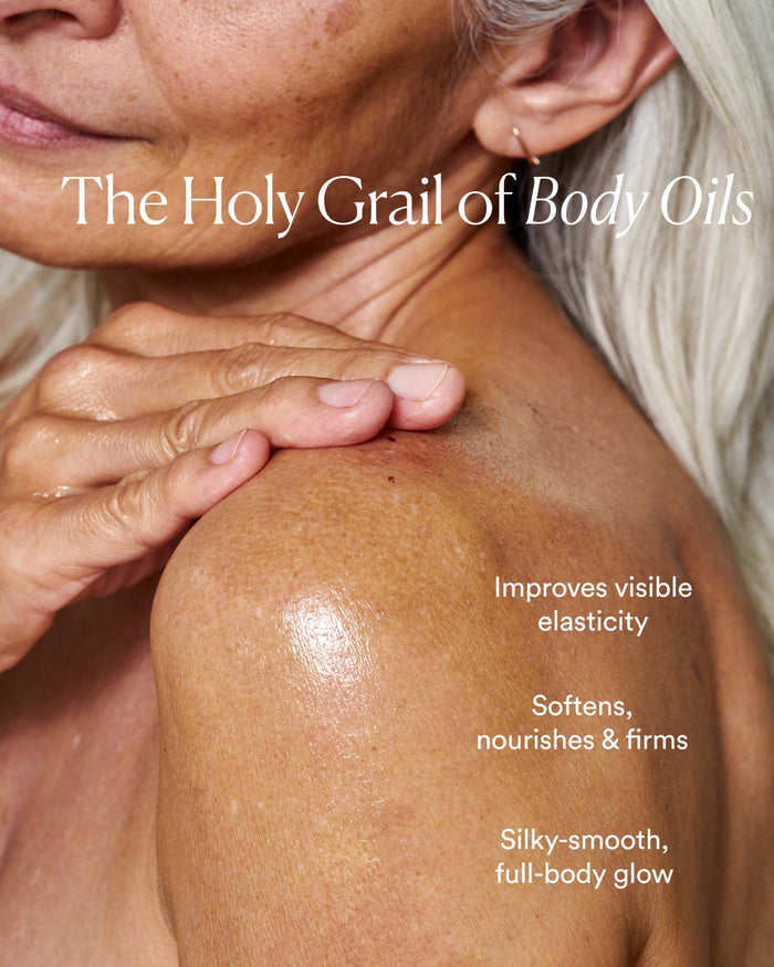Undaria Algae Body Oil texture swatch highlighting lightweight, non-greasy absorption