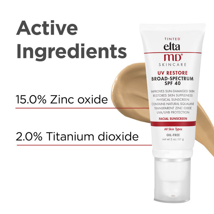Information related to EltaMD UV Restore Tinted Broad-Spectrum Facial Sunscreen SPF 40