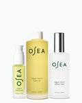 OSEA Vagus Nerve trio including bath oil, nerve oil, and pillow mist on white background for ecommerce display