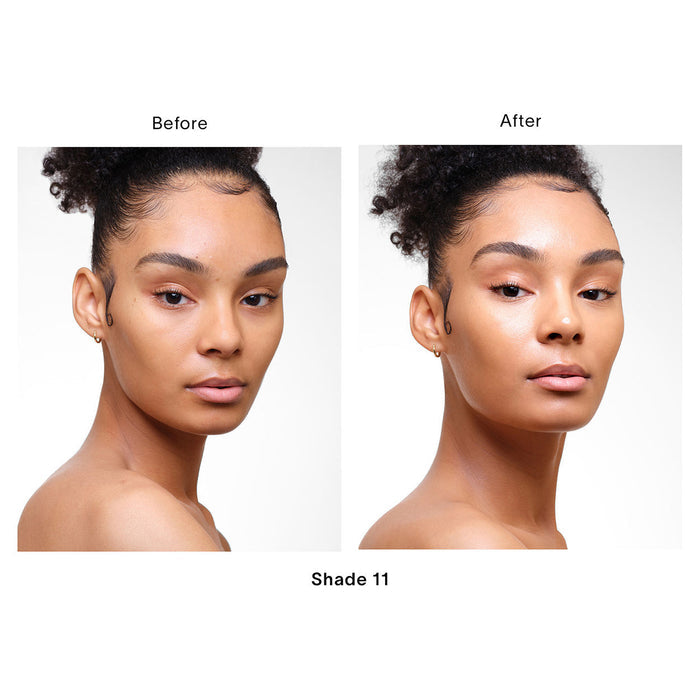 Before and after results of using Hourglass Veil Hydrating Skin Tint variant: 11