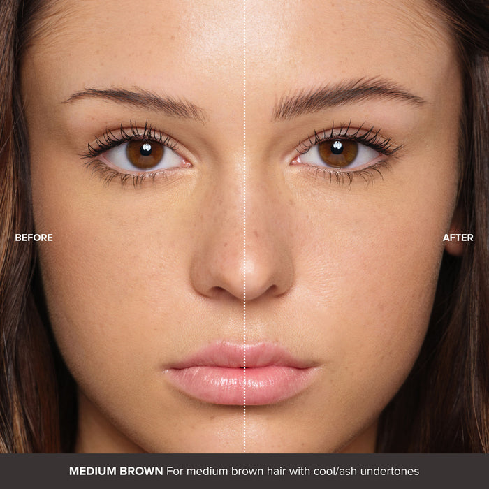 Before and after results of using Anastasia Beverly Hills Medium Brown variant: Medium Brown