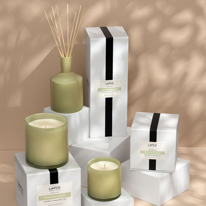 Lifestyle image of Lafco Wild Honeysuckle Candle variant: Signature