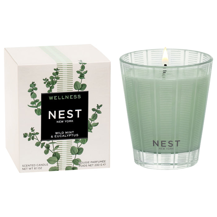 Nest Wild Mint & Eucalyptus Candle variant: 8.1 oz (Classic) main image