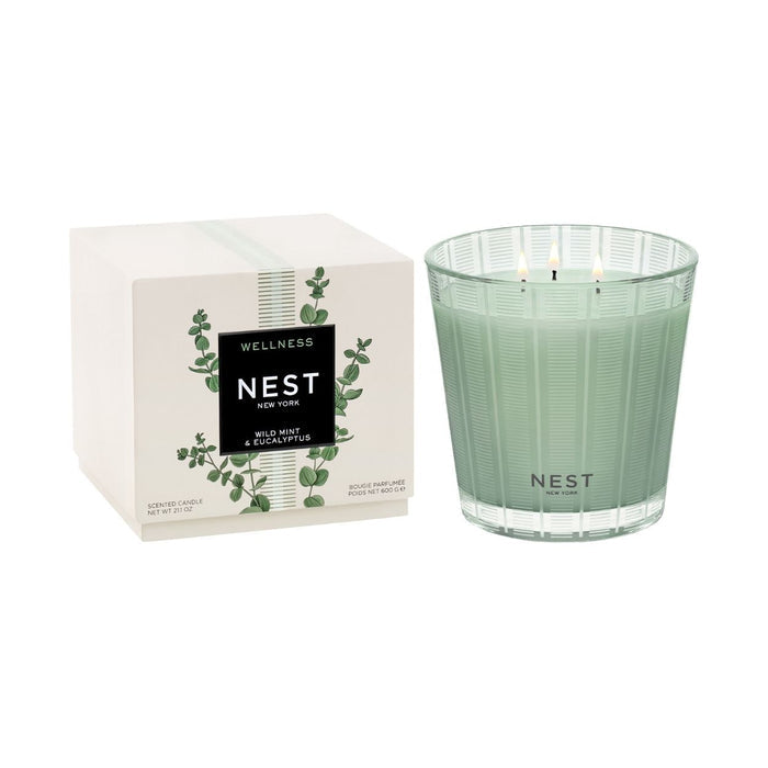 Nest Wild Mint & Eucalyptus Candle variant: 21.1 oz (3-Wick) main image