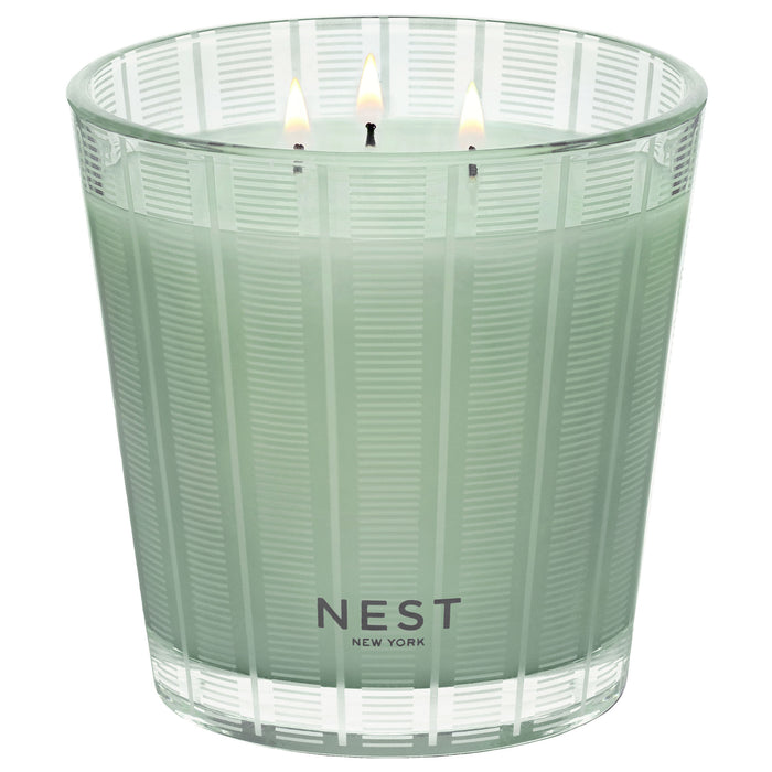Image of an open Nest Wild Mint & Eucalyptus Candle variant: 21.1 oz (3-Wick)