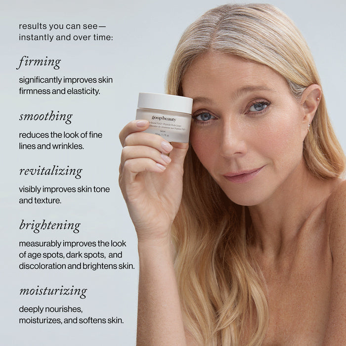 Model image of Goop Beauty Youth-Boost NAD+ Peptide Rich Cream